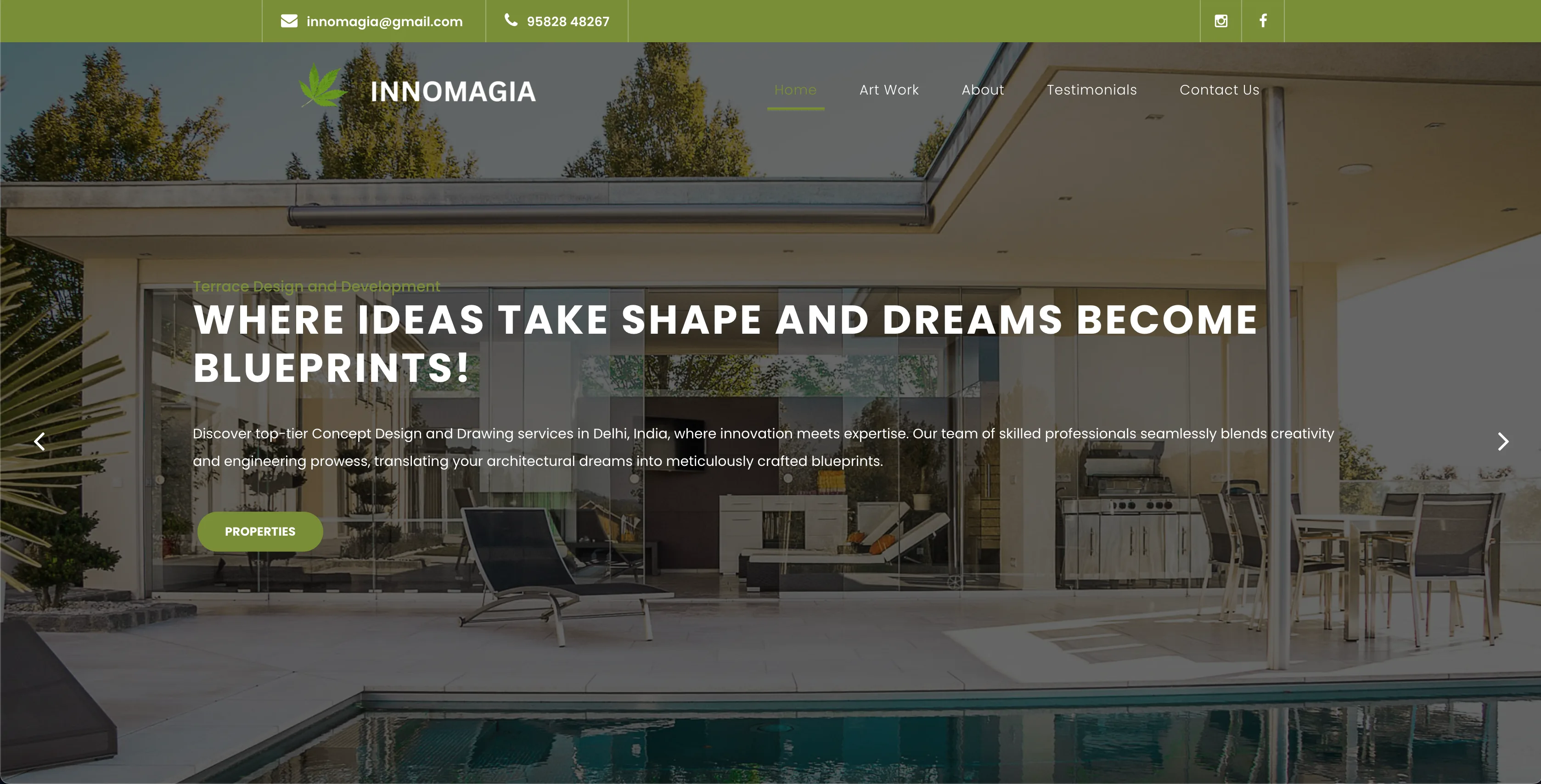 Innomagia terrace design website